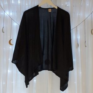 Knit Black Shawl